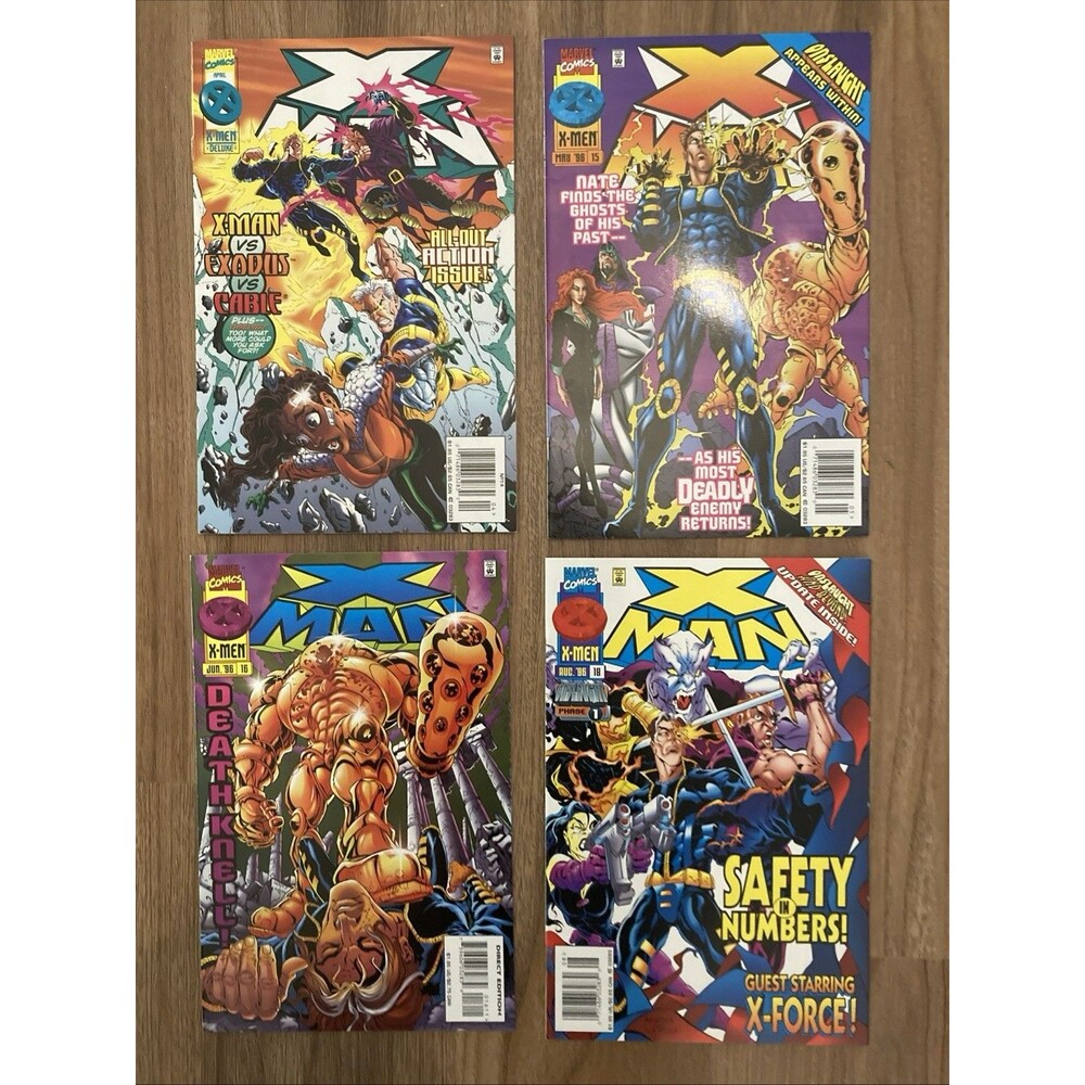 X-Man: No. 14-16 & 18 Marvel Comics (1996) X-Men, Cable, Onslaught